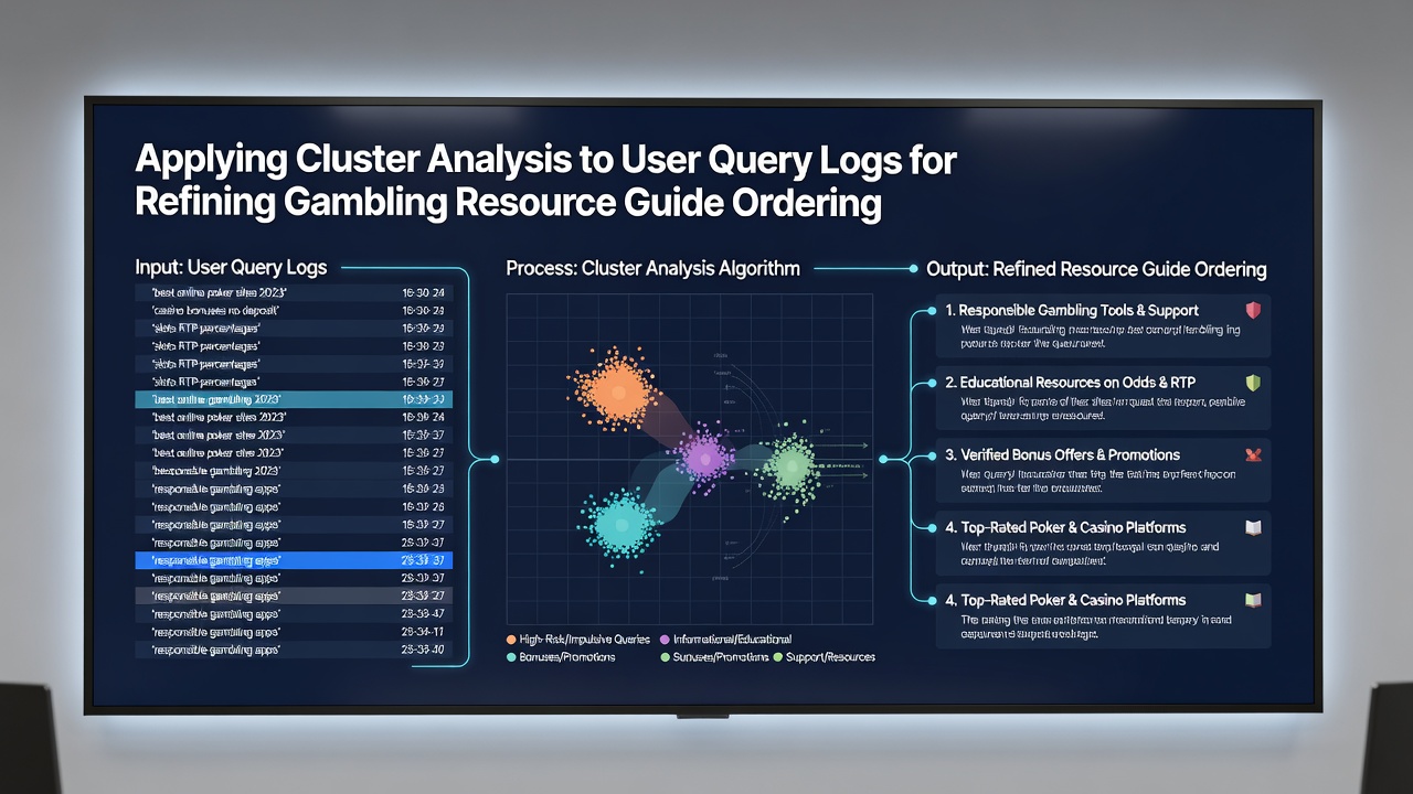 Screenshot of query log dashboard displaying clustered segments and recommended guide ordering adjustments