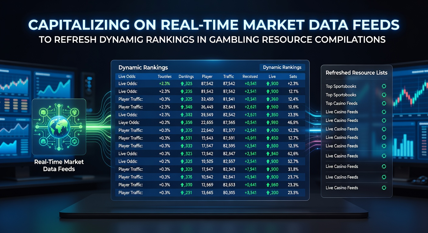 Real-time market data feeds integrated with dynamic ranking systems for gambling compilations