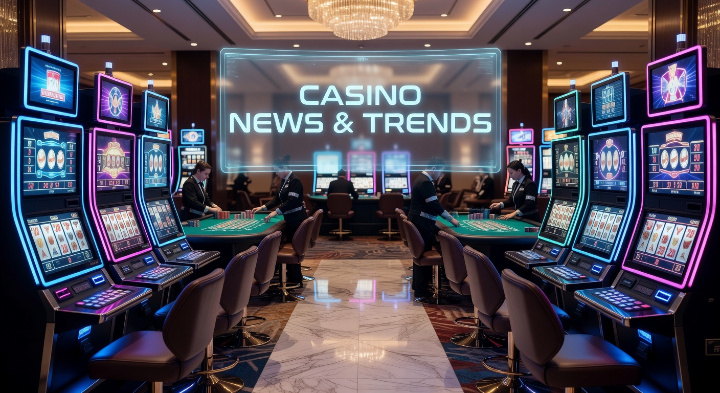 Corporate acquisition announcement image showing casino properties and financial documents