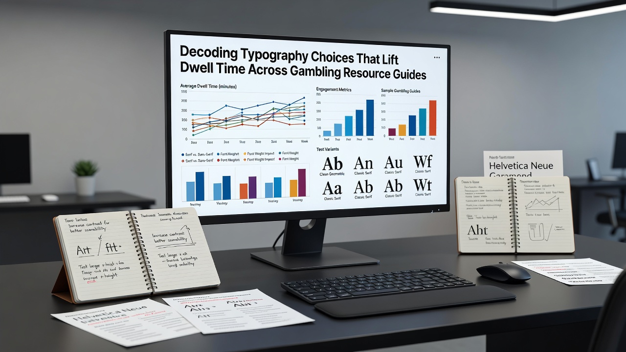Close-up view of typography contrast and line spacing in an online betting guide layout