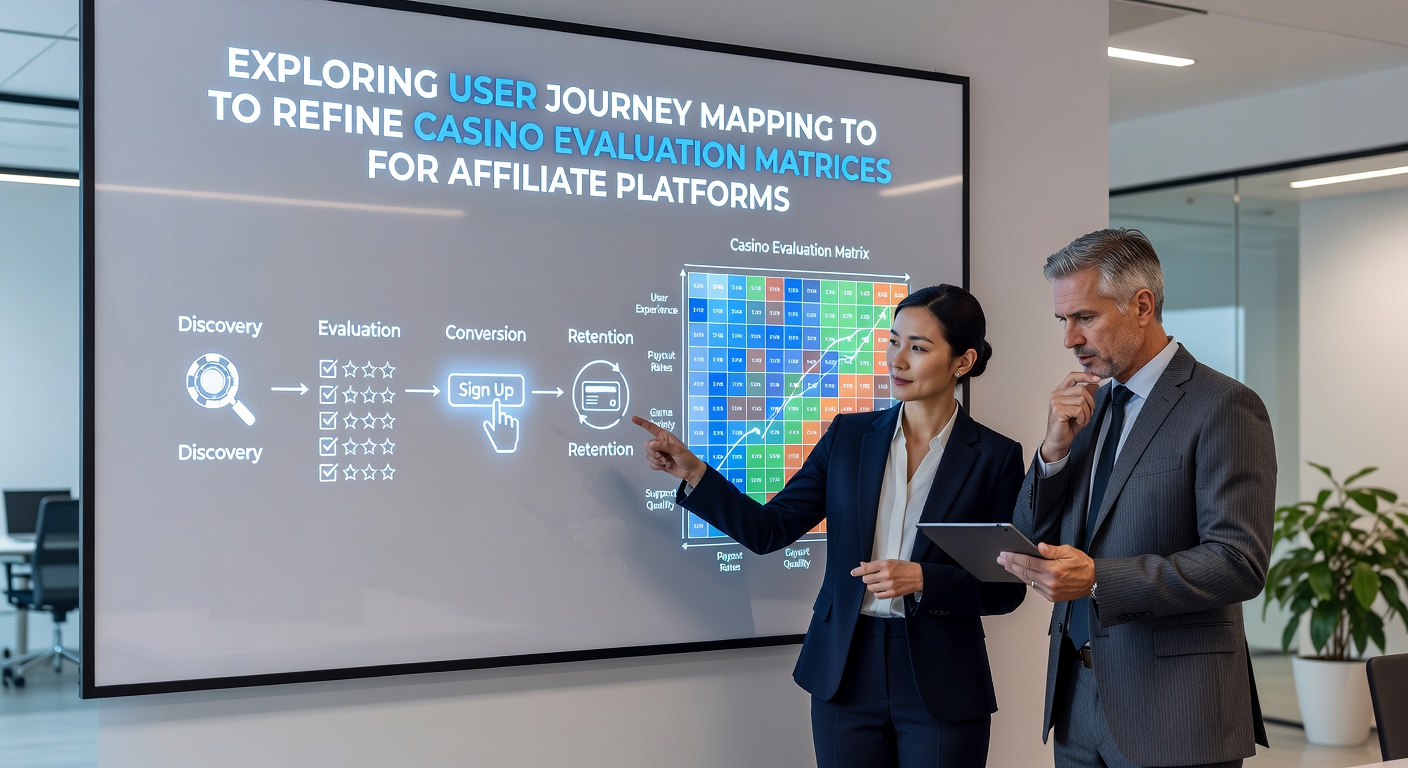 Diagram showing stages of user journey mapping applied to casino affiliate evaluation processes