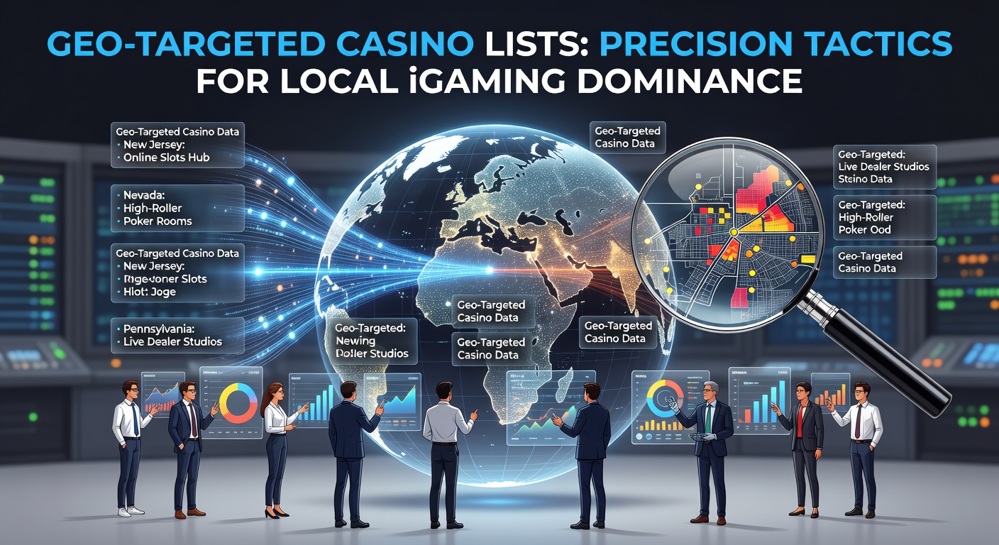 Digital map highlighting geo-targeted casino promotions across various global regions, with pins marking key iGaming markets
