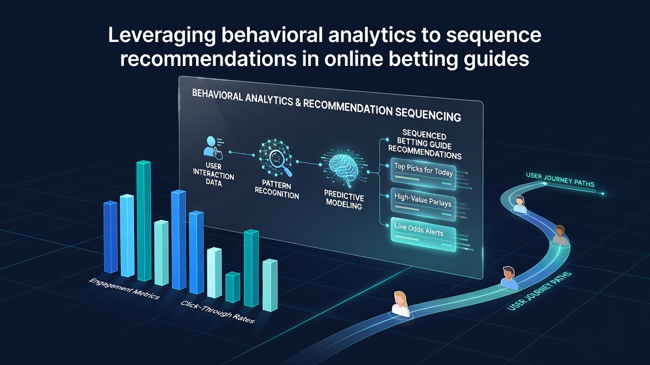 Dashboard showing behavioral analytics data points for sequencing betting recommendations in online guides