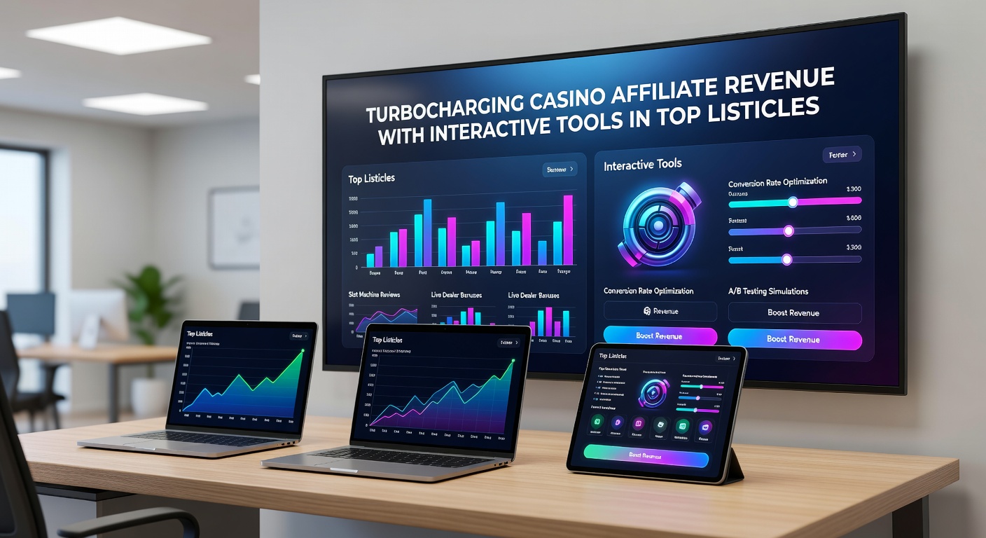 Interactive casino bonus calculator embedded in a top listicle, displaying customized revenue projections for users